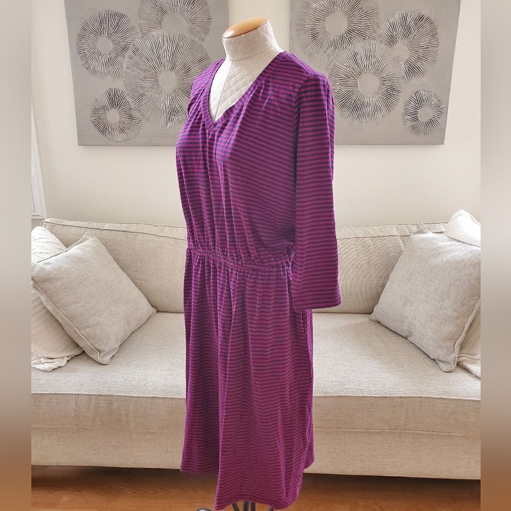 Joules | Three-Quarter Sleeve Blouson Dress sz 12 - Picture 7 of 15